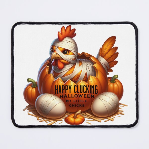 Item preview, Happy Clucking Halloween mummy chicken stickers and more designed and sold by CRandRRstickers.
