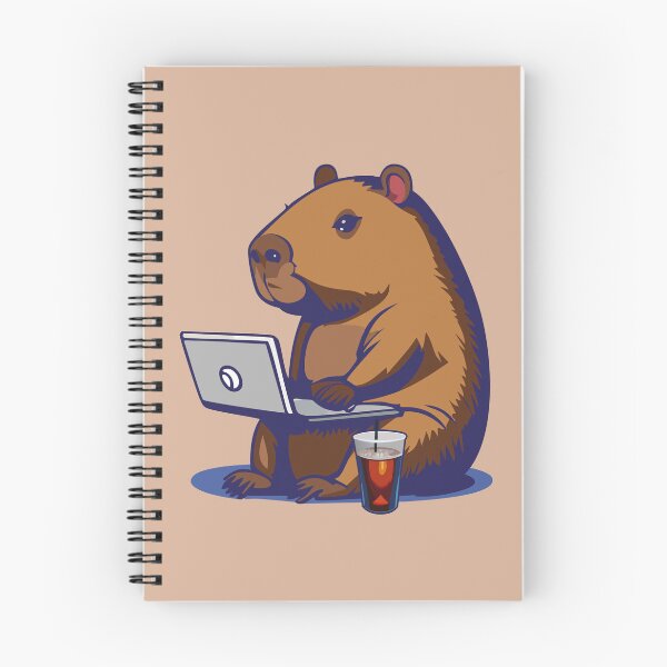 Item preview, Capybara Programmer Developer Cartoon Style designed and sold by Horizon Cartoon.