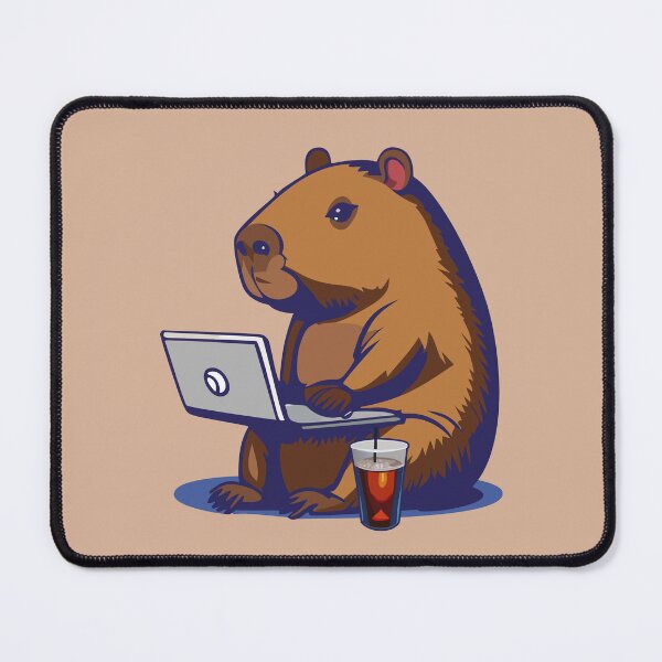 Item preview, Capybara Programmer Developer Cartoon Style designed and sold by Horizon Cartoon.