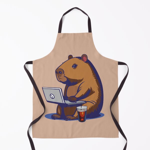 Item preview, Capybara Programmer Developer Cartoon Style designed and sold by Horizon Cartoon.