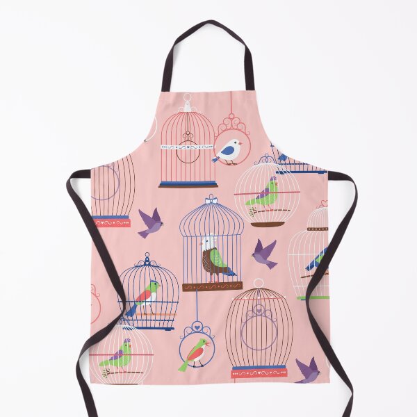 Item preview, pastel pink aviary birdcage birds designed and sold by Gossip Rag.