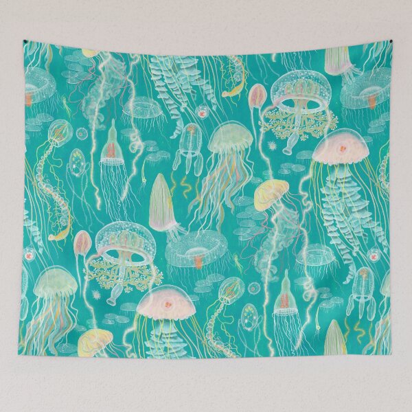 Item preview, Bloom - sorbet aqua designed and sold by Katherine Quinn Illustration.