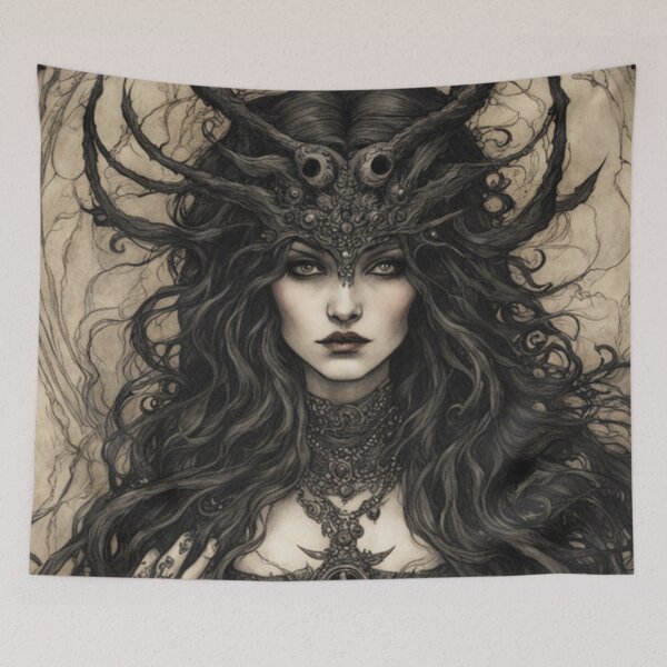Item preview, Goth Goddess Hecate designed and sold by TheDarkWardrobe.