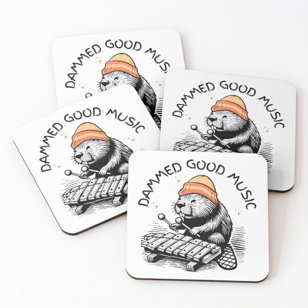 Item preview, Funny Beaver - Dammed good Music - Minimalist Animal Art designed and sold by BeaverFriends.