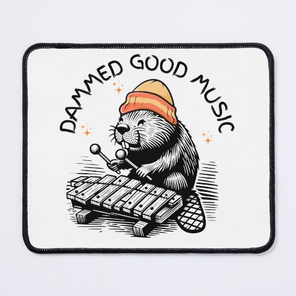 Item preview, Funny Beaver - Dammed good Music - Minimalist Animal Art designed and sold by BeaverFriends.