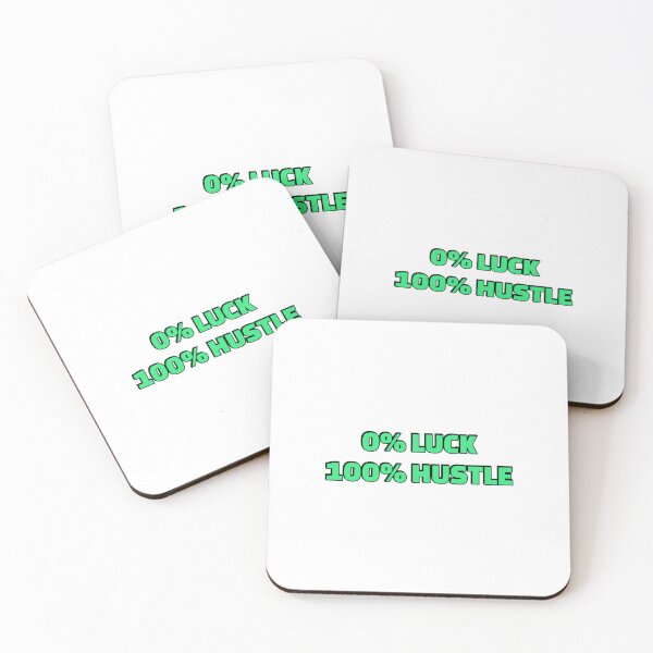 Item preview, Motivational phrases for work  - 0% LUCK 100% HUSTLE - Hustle quotes designed and sold by Inspirationmotivation.