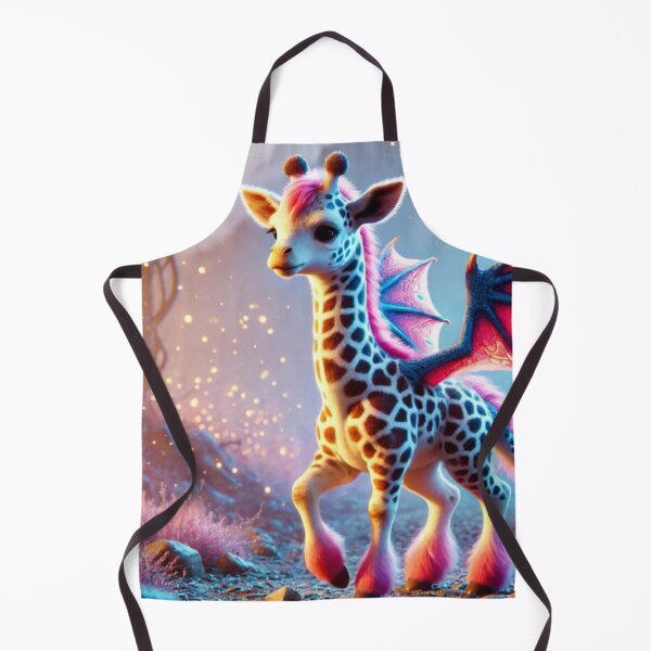 Item preview, Adorable Fantasy Hybrid Baby Giraffe-Dragon in Mystical Land designed and sold by FantasyHybrids.
