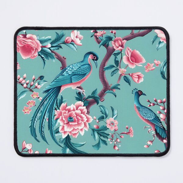 Item preview, Sapphire & Pink Chinoiserie Delight designed and sold by TheChinoiserie.
