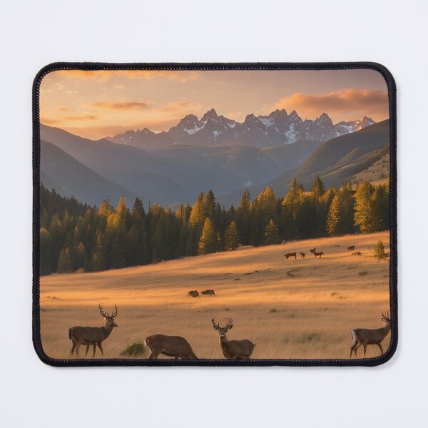 Item preview, Deer in an open prairie at sunset. designed and sold by NicMacTees.