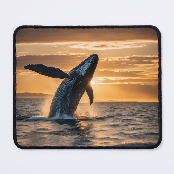 Item preview, Whale jumping out of the ocean. designed and sold by NicMacTees.