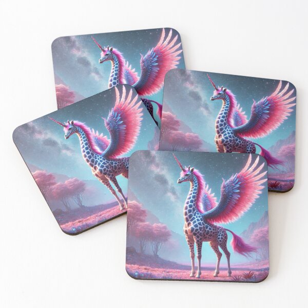Item preview, Fantasy Hybrid Giraffe-Alicorn in Dreamy Realm designed and sold by FantasyHybrids.
