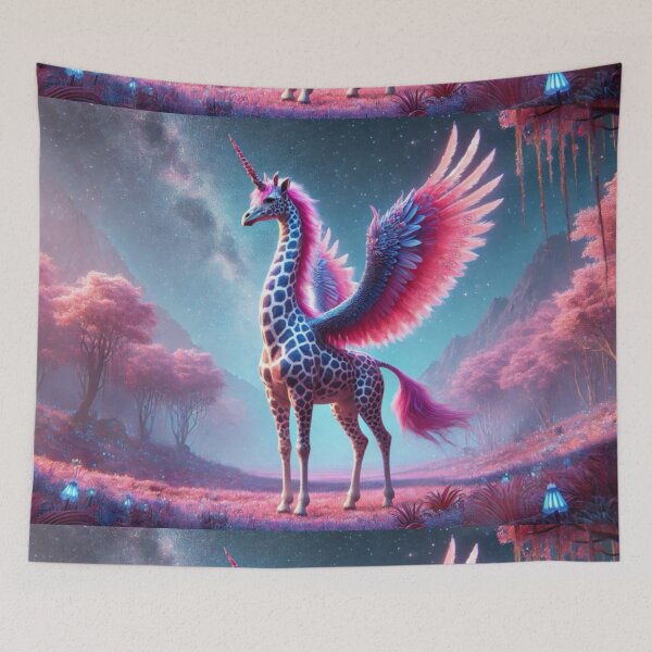 Item preview, Fantasy Hybrid Giraffe-Alicorn in Dreamy Realm designed and sold by FantasyHybrids.