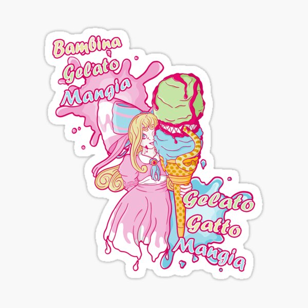 Item preview, Bambina Gelato Mangia / Gelato Gatto Mangia designed and sold by Ma-chan.