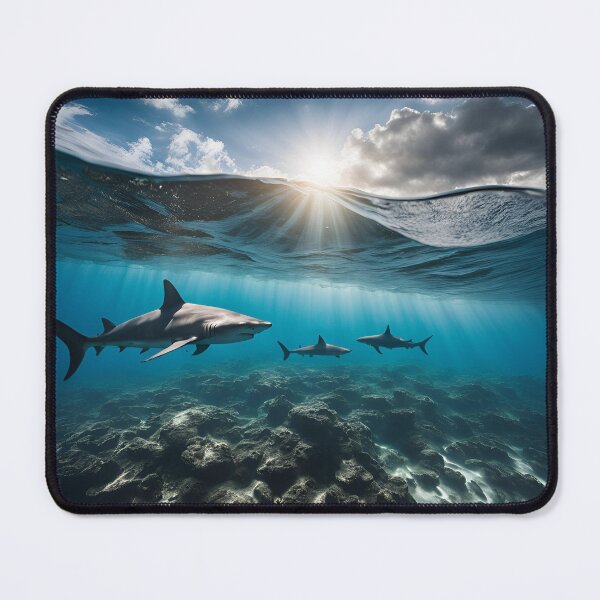 Item preview, Sharks underwater designed and sold by NicMacTees.