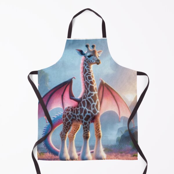 Item preview, Majestic Fantasy Hybrid Giraffe-Dragon in Magical Valley designed and sold by FantasyHybrids.