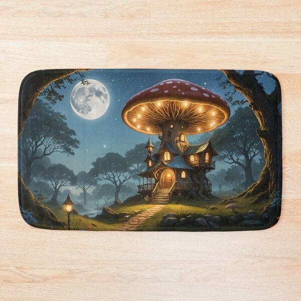 Item preview, Whimsical Mushroom Treehouse designed and sold by 4FlagsCreations.