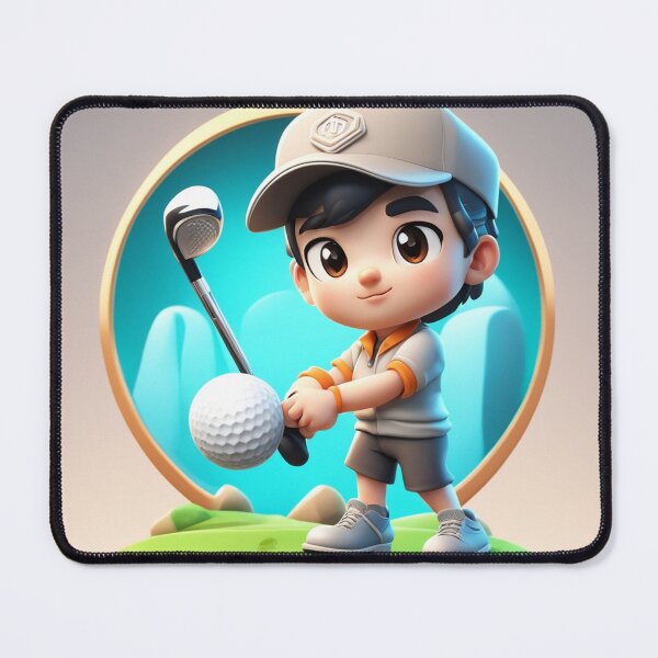 Item preview, Cute boy Playing Golf Cartoon Vector Icon Illustration designed and sold by hjian8219.
