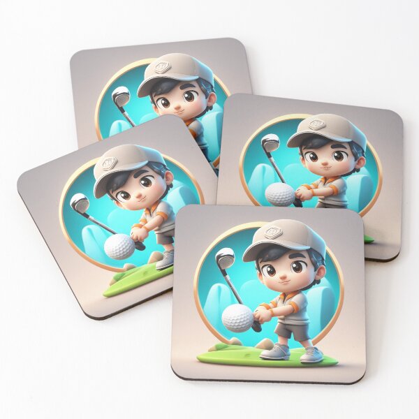 Item preview, Cute boy Playing Golf Cartoon Vector Icon Illustration designed and sold by hjian8219.