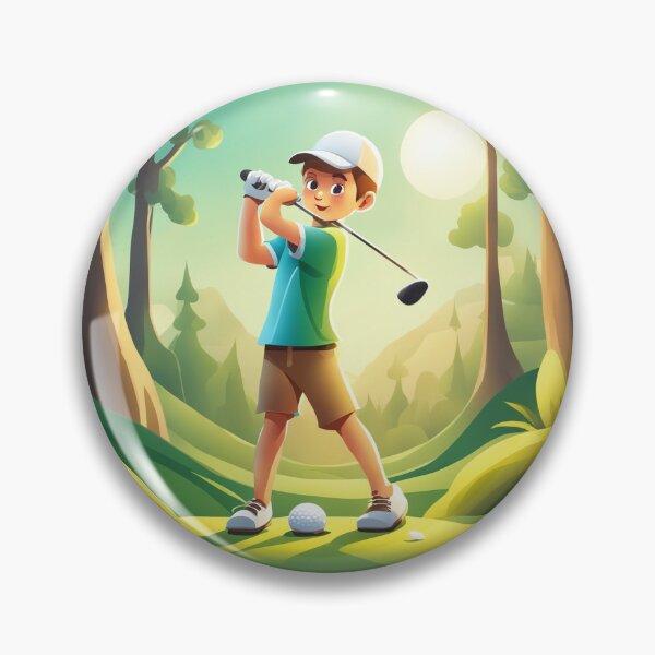 Item preview, Cute boy Playing Golf Cartoon Vector Icon Illustration designed and sold by hjian8219.