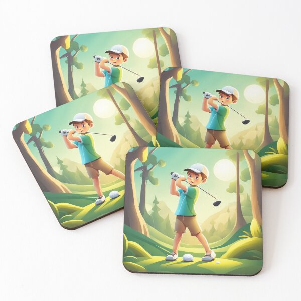 Item preview, Cute boy Playing Golf Cartoon Vector Icon Illustration designed and sold by hjian8219.