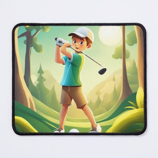 Item preview, Cute boy Playing Golf Cartoon Vector Icon Illustration designed and sold by hjian8219.