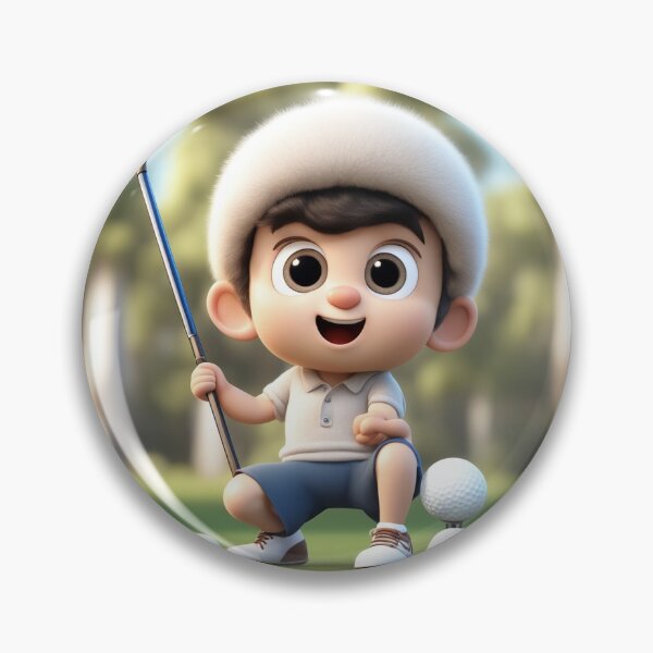 Item preview, Cute boy Playing Golf Cartoon Vector Icon Illustration designed and sold by hjian8219.