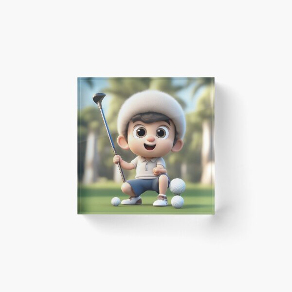 Item preview, Cute boy Playing Golf Cartoon Vector Icon Illustration designed and sold by hjian8219.