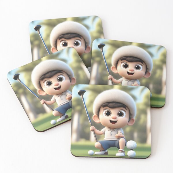 Item preview, Cute boy Playing Golf Cartoon Vector Icon Illustration designed and sold by hjian8219.