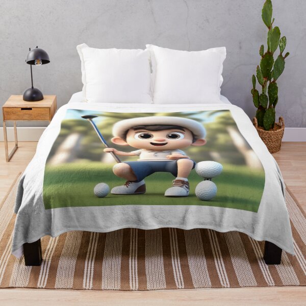 Item preview, Cute boy Playing Golf Cartoon Vector Icon Illustration designed and sold by hjian8219.