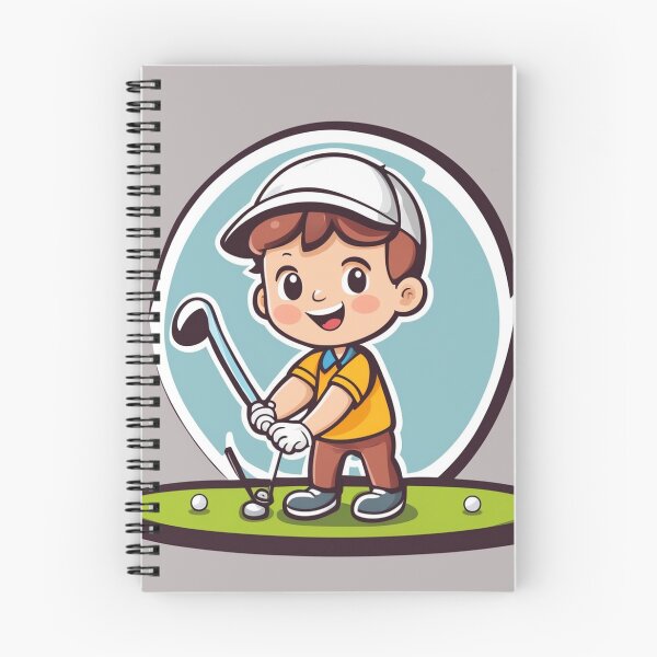 Item preview, Cute boy Playing Golf Cartoon Vector Icon Illustration designed and sold by hjian8219.