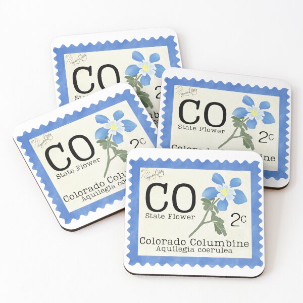 Item preview, Colorado Columbine: Colorado State Flower Stamp designed and sold by Marguerite Artistry.