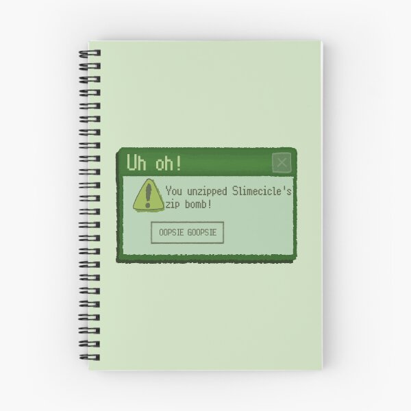 Item preview, Zip Bomb Slimecicle Error Message designed and sold by JavaDraws.