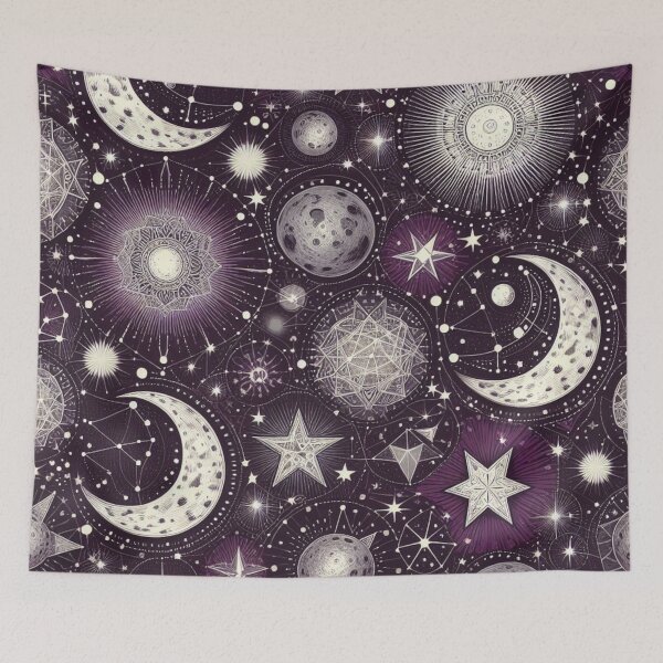 Item preview, Purple Celestial Nightscape designed and sold by LyssasMindArt.