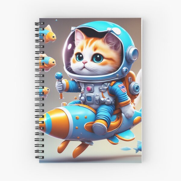 Item preview, Cute Cat Astronaut Riding Fish Rocket Cartoon Vector Icon Illustration designed and sold by hjian8219.