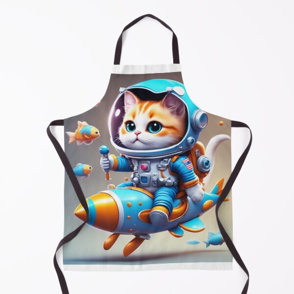 Item preview, Cute Cat Astronaut Riding Fish Rocket Cartoon Vector Icon Illustration designed and sold by hjian8219.