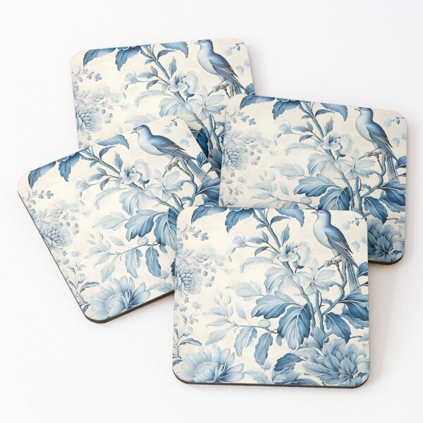 Item preview, Blue Branches and Bird Chinoiserie Tableau designed and sold by TheChinoiserie.