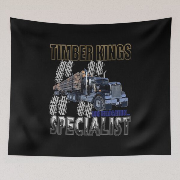 Item preview, TIMBER KINGS: LOG RELOCATION SPECIALIST, LOGGING TRUCK, KENWROTH W900 designed and sold by MK-GRAPHICS2020.