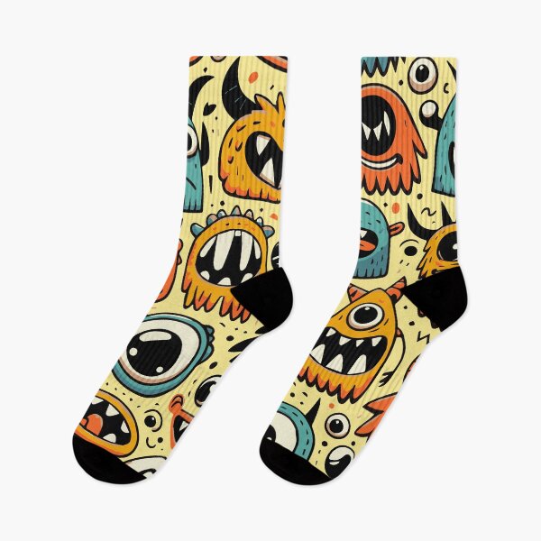 Item preview, Funny Monsters Pattern designed and sold by ArtFactoryAI.