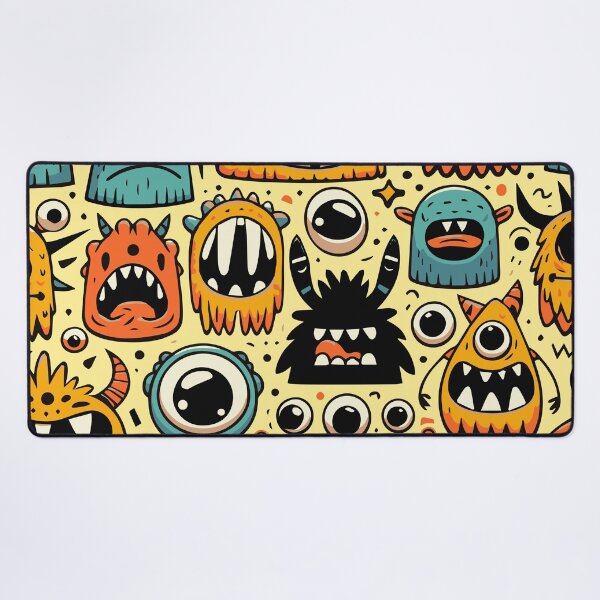 Item preview, Funny Monsters Pattern designed and sold by ArtFactoryAI.