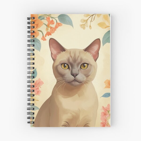 Item preview, Burmese Cat Floral Painting designed and sold by ChaosReigns91.
