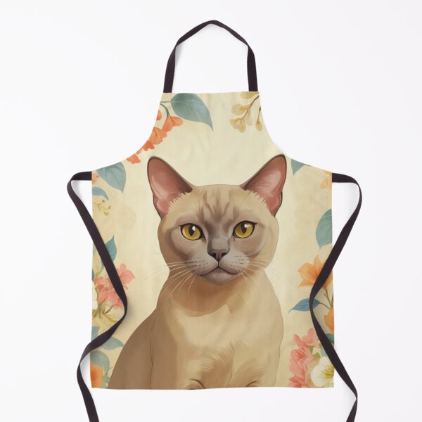 Item preview, Burmese Cat Floral Painting designed and sold by ChaosReigns91.
