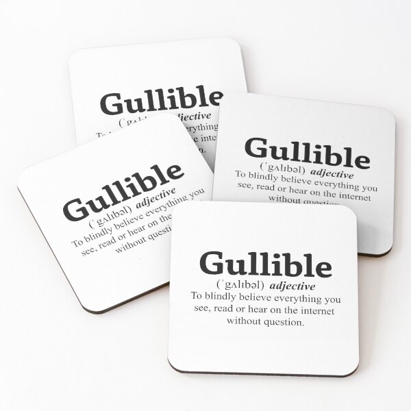 Item preview, Gullible Definition 2024 (Black Text) designed and sold by Wonderbouy.