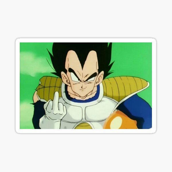 Item preview, Funny Vegeta Middle Finger designed and sold by thesnakeater.