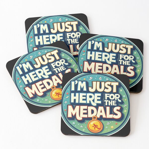 Item preview, Triathlon Humor: I'm Just Here for the Medals – Funny Athlete Quote designed and sold by Triathlongram.