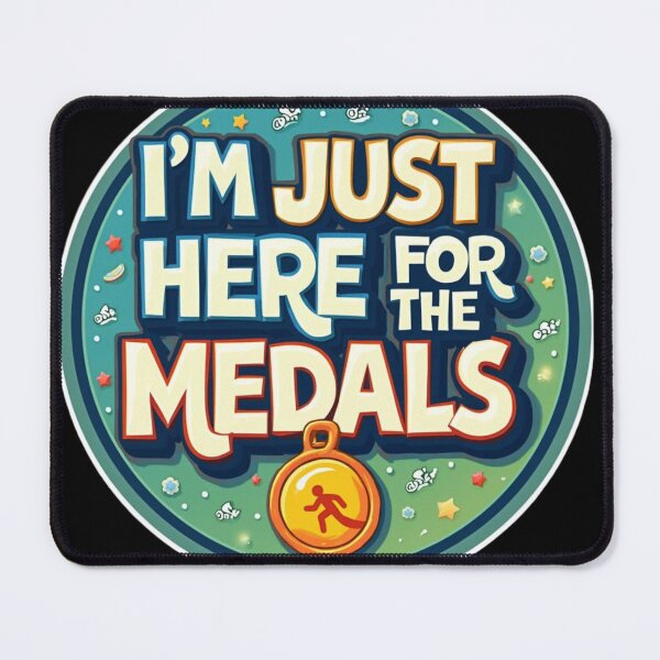 Item preview, Triathlon Humor: I'm Just Here for the Medals – Funny Athlete Quote designed and sold by Triathlongram.