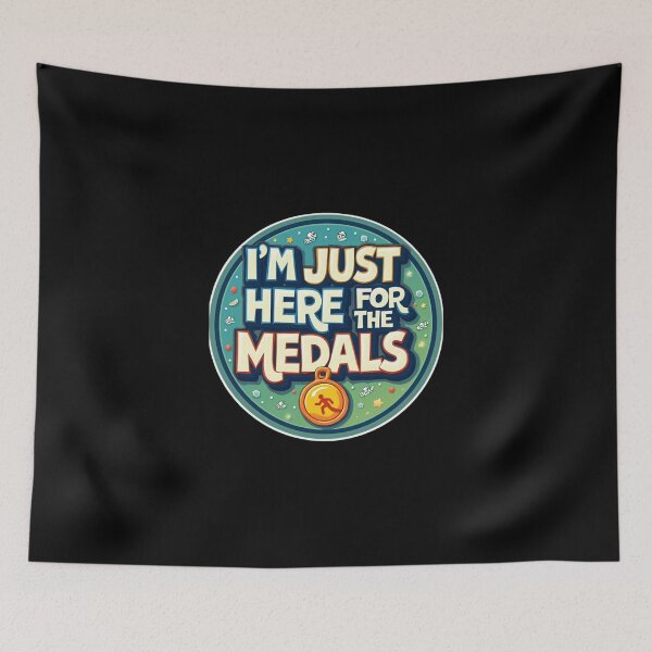 Item preview, Triathlon Humor: I'm Just Here for the Medals – Funny Athlete Quote designed and sold by Triathlongram.