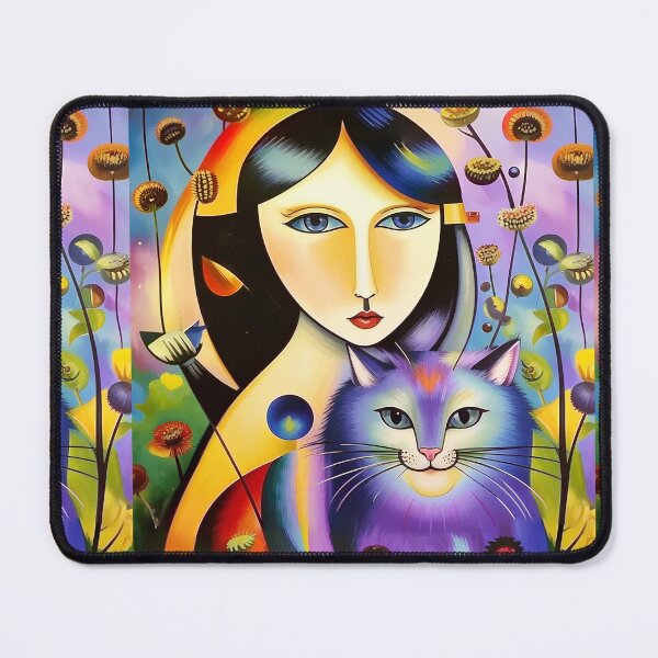Item preview, Beautiful girl with a cat. designed and sold by Natalia-Vlad.