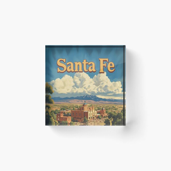 Item preview, Santa Fe New Mexico Vintage Travel Poster designed and sold by Boddicca.