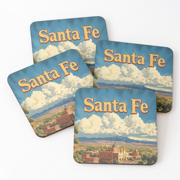 Item preview, Santa Fe New Mexico Vintage Travel Poster designed and sold by Boddicca.