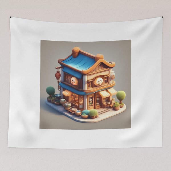Item preview, Ramen Noodle Shop Building Isometric Cartoon Vector Icon Illustration designed and sold by hjian8219.